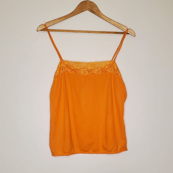 Bright Sherbet Orange Lace Camisole - Picture 7 of 9